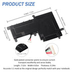 B31N1729 Asus VivoBook S15 battery dimensions 7.52 x 4.65 x 0.24 inches, gold plated connector close-up detail