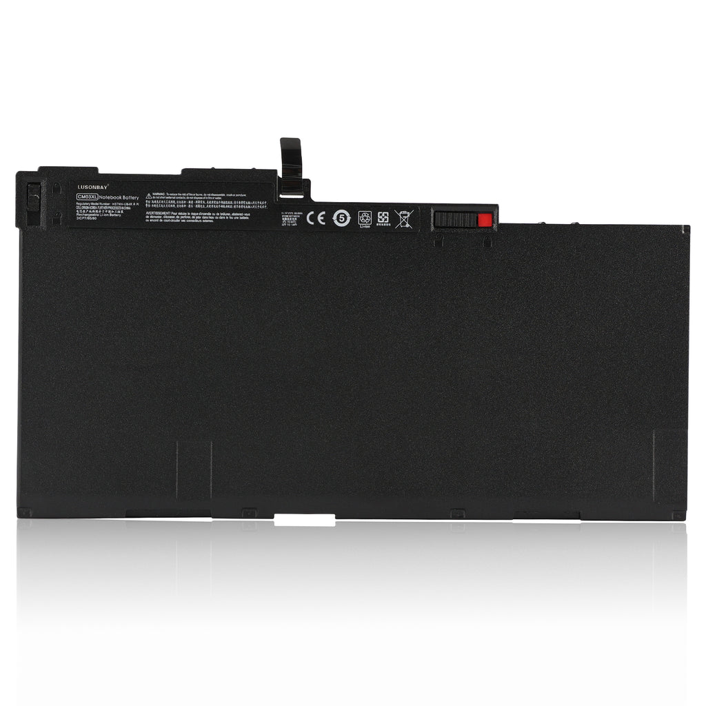 LUSONBAY CM03XL Battery For HP EliteBook 840 G1 G2 745 850 G1 G2 HSTNN-IB4R - Front View on White