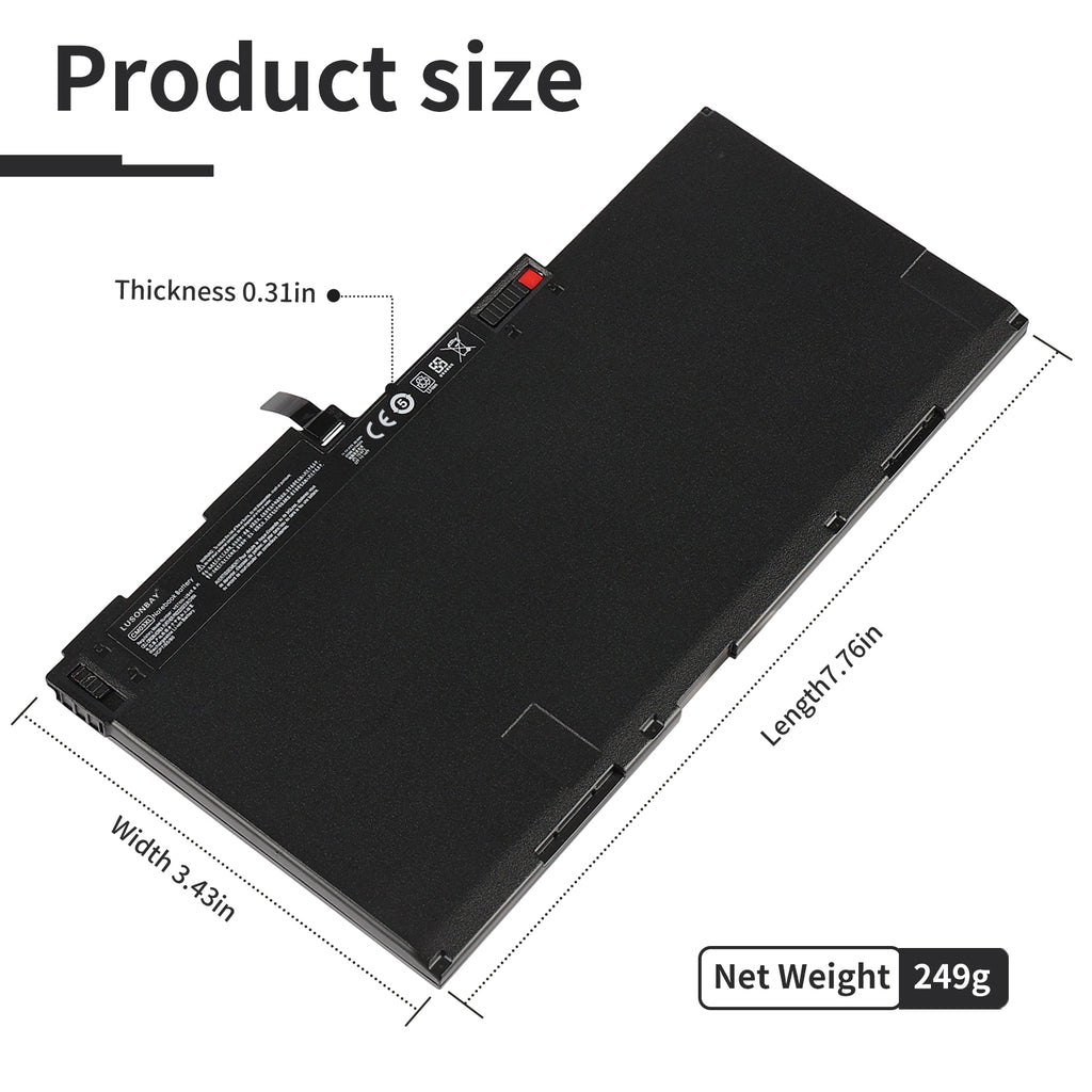 LUSONBAY CM03XL Battery For HP EliteBook 840 G1 G2 745 850 G1 G2 HSTNN-IB4R - Product Size