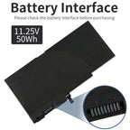 LUSONBAY CM03XL Battery For HP EliteBook 840 G1 G2 745 850 G1 G2 HSTNN-IB4R - Battery Interface