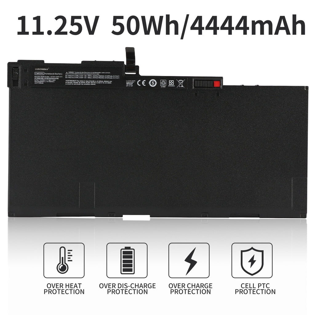 LUSONBAY CM03XL Battery For HP EliteBook 840 G1 G2 745 850 G1 G2 HSTNN-IB4R - 11.25V 50Wh/4444mAh