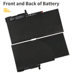 LUSONBAY CM03XL Battery For HP EliteBook 840 G1 G2 745 850 G1 G2 HSTNN-IB4R - Front and back of the battery