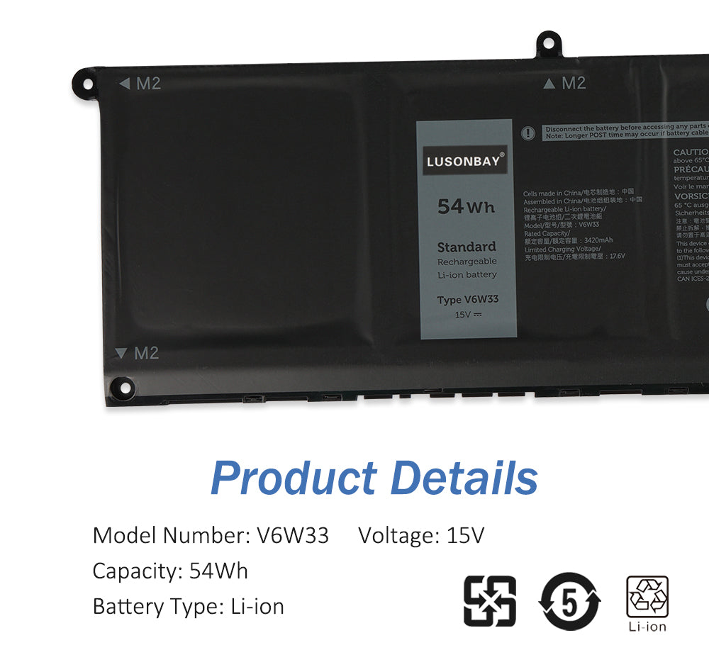 LUSONBAY V6W33 Laptop Battery For Dell Vostro 16 5620 5625 series - Product Details