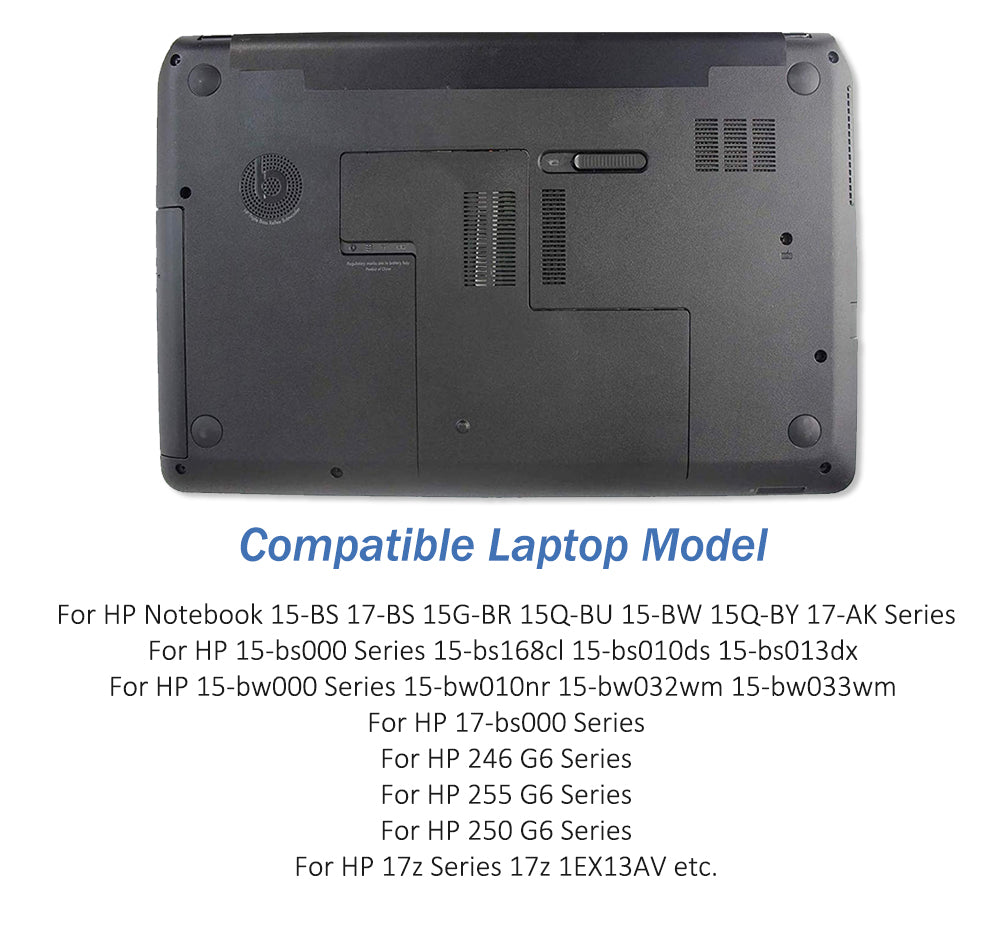 LUSONBAY JC04 Replacement Battery For HP 15-BS 15-BW 17-BS Series - Compatible Laptop Model