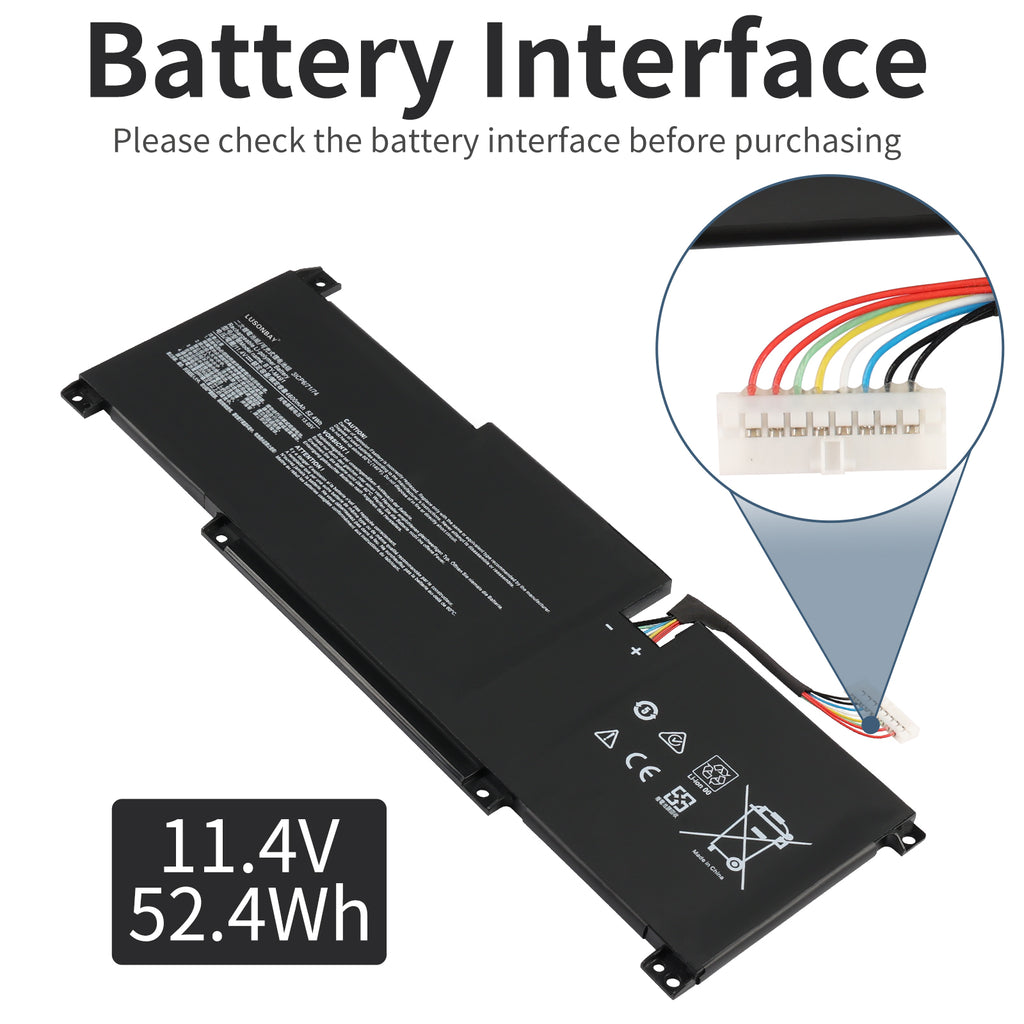 LUSONBAY BTY-M491 Laptop Battery For MSI Modern 15 A10RB A10RB-041TW A10RB-033CN A10RB-034CN - Battery Interface