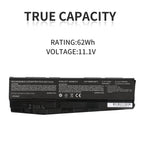 LUSONBAY N850BAT-6 Laptop Battery For Clevo N850 N850HC N850HJ N870HC N870HJ1 - True Capacity 11.1V 62Wh
