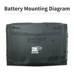 LUSONBAY N850BAT-6 Laptop Battery For Clevo N850 N850HC N850HJ N870HC N870HJ1 - Battery Mounting Diagram