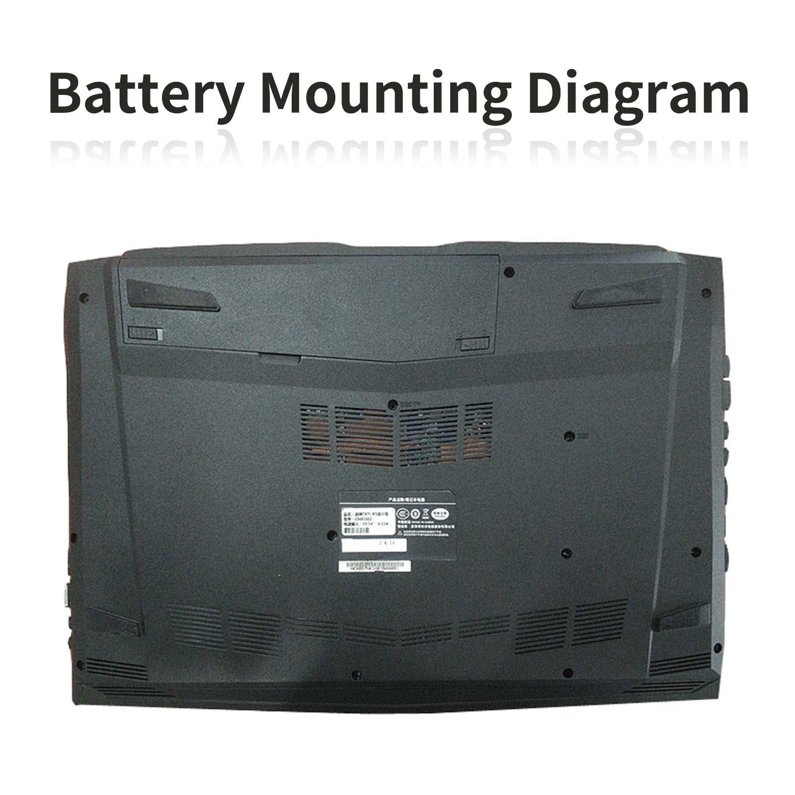 LUSONBAY N850BAT-6 Laptop Battery For Clevo N850 N850HC N850HJ N870HC N870HJ1 - Battery Mounting Diagram