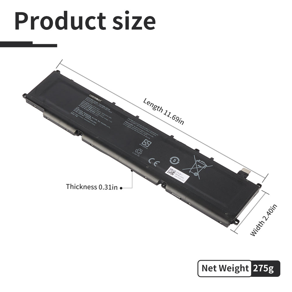 LUSONBAY RC30-0370 Battery For Razer Blade RZ09-0427 NEA3-R3U1 PEA3-R3U1 Series - Product Size