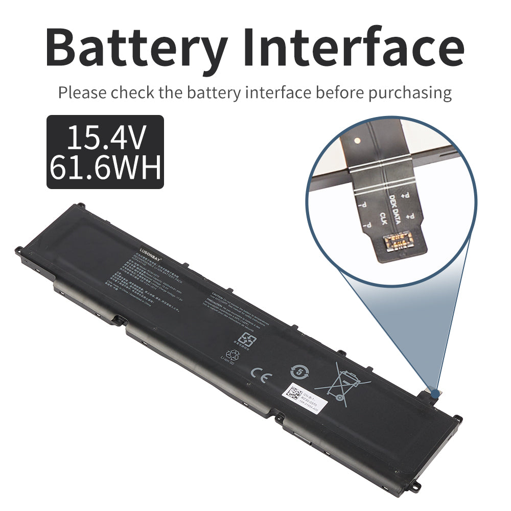 LUSONBAY RC30-0370 Battery For Razer Blade RZ09-0427 NEA3-R3U1 PEA3-R3U1 Series - Battery Interface