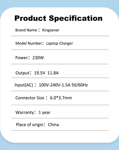 Laptop-Charger-19.5V-11.8A6.0x3.7mm