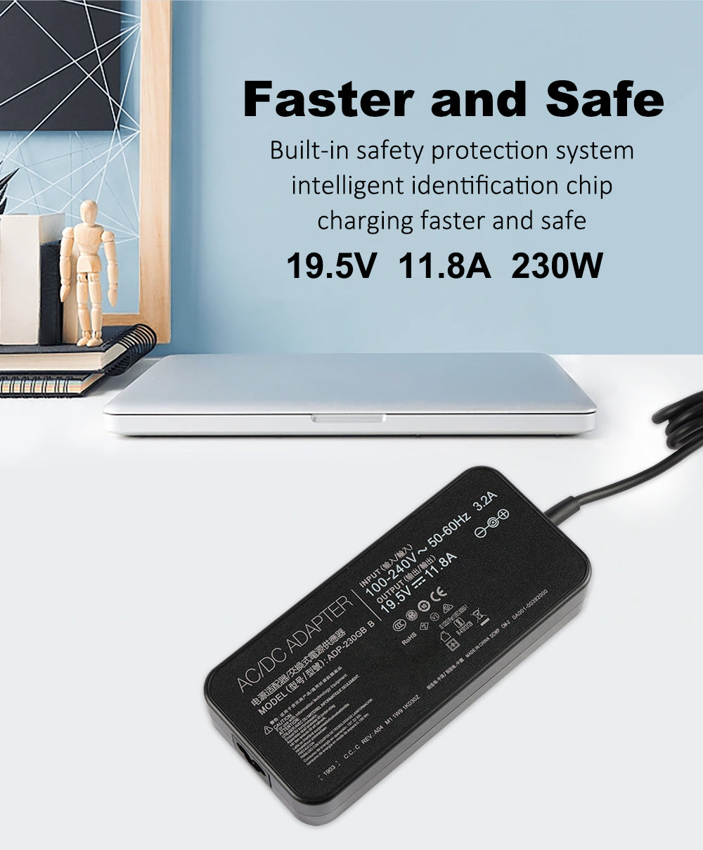 19.5V 11.8A 230W Para ASUS aorus 15-XA 15-WA 15-W9 15-X9 15-SA 17-SA 17-WA Adaptador AC