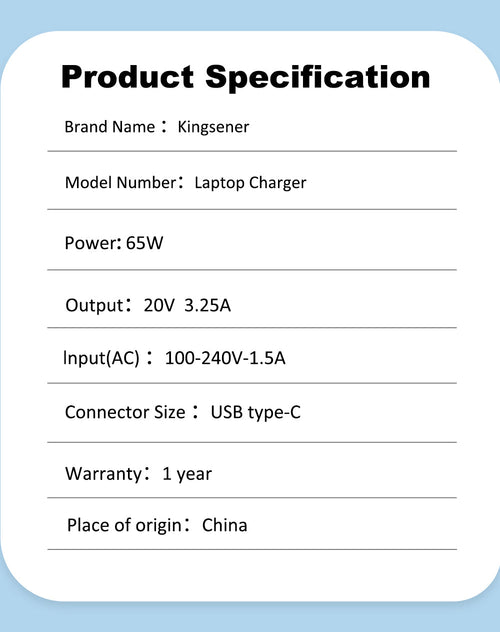 20V-3.25A_Type_C-charger
