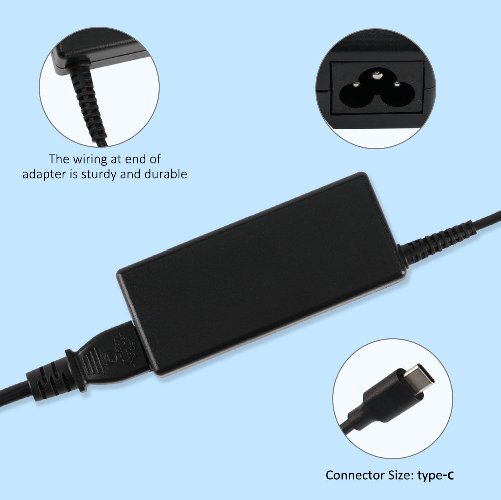 Universal Laptop Charger for Lenovo ThinkPad 65 Watt 20V 3.25A Type-C USB AC Adapter ADLX65YDC2A ADLX65YLC3D