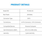 PS-4241-01 Replacement Laptop Battery for Lenovo, , perspective view of the battery casing and mounting tabs.