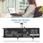 L14M4PB0 Replacement Laptop Battery for Lenovo, 4050mAh, side profile highlighting the slim form factor.