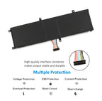 L14M4PB0 Replacement Laptop Battery for Lenovo, 4050mAh, angled view of the internal rechargeable battery unit.