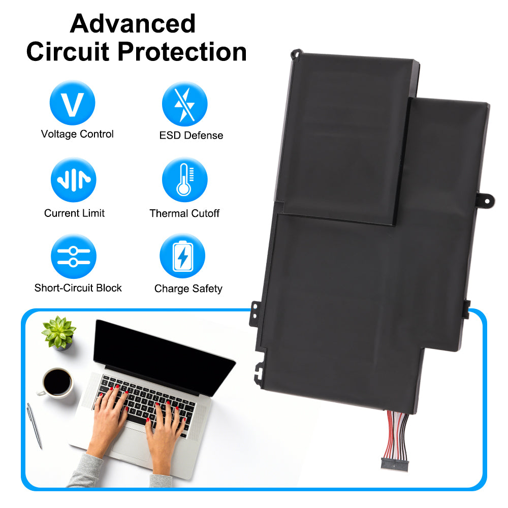 45N1706 Laptop Battery for Lenovo, 14.8V 47Wh, showing technical specs and multi-language warning labels