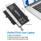 45N1706 Laptop Battery for Lenovo, 14.8V 47Wh, showing technical specs and multi-language warning labels
