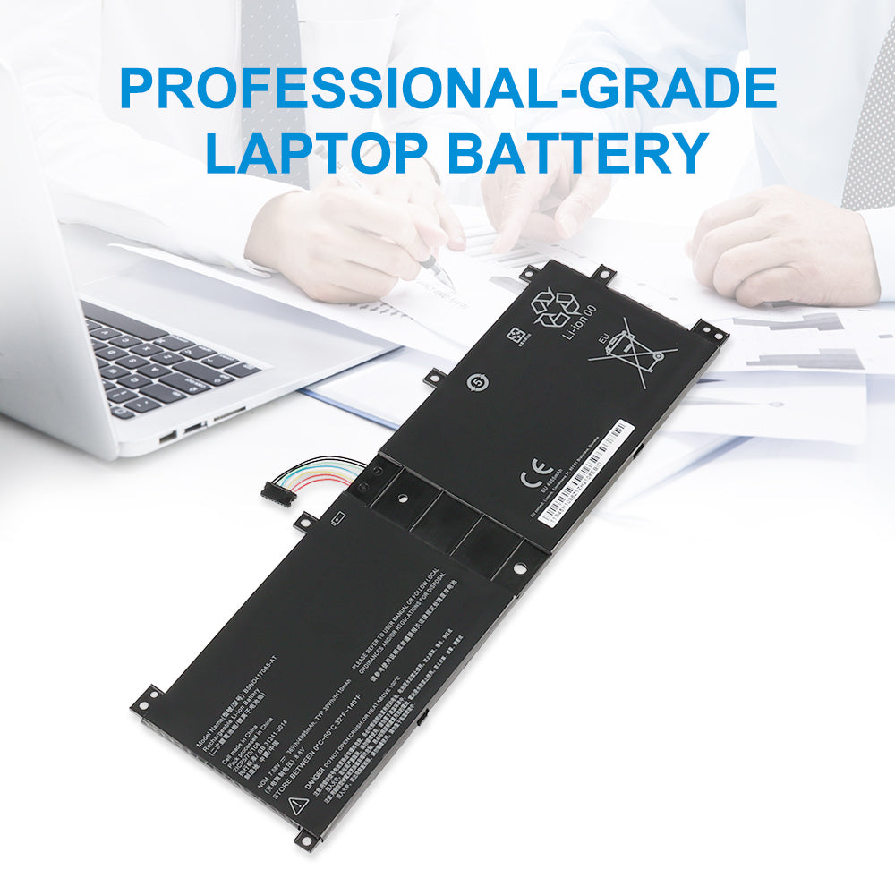 BSNO4170A5-AT internal battery for Lenovo Miix 520, 39Wh capacity, showing safety warnings and barcode identifier.