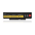E555 laptop battery for Lenovo ThinkPad E550 E560, 10.8V 48Wh capacity, featuring a prominent red 76+ sticker and safety labels.