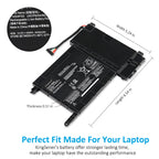 L14S4P22 Laptop Battery for Lenovo Y700, 14.8V 60Wh, showing the internal unit with screw tabs