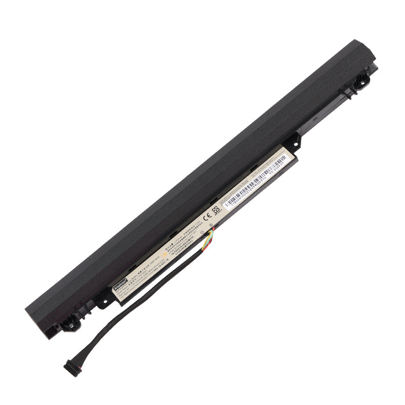 L15L3A03 Replacement Laptop Battery for Lenovo IdeaPad, 10.8V 24Wh 2200mAh, Long slim black battery with labels.