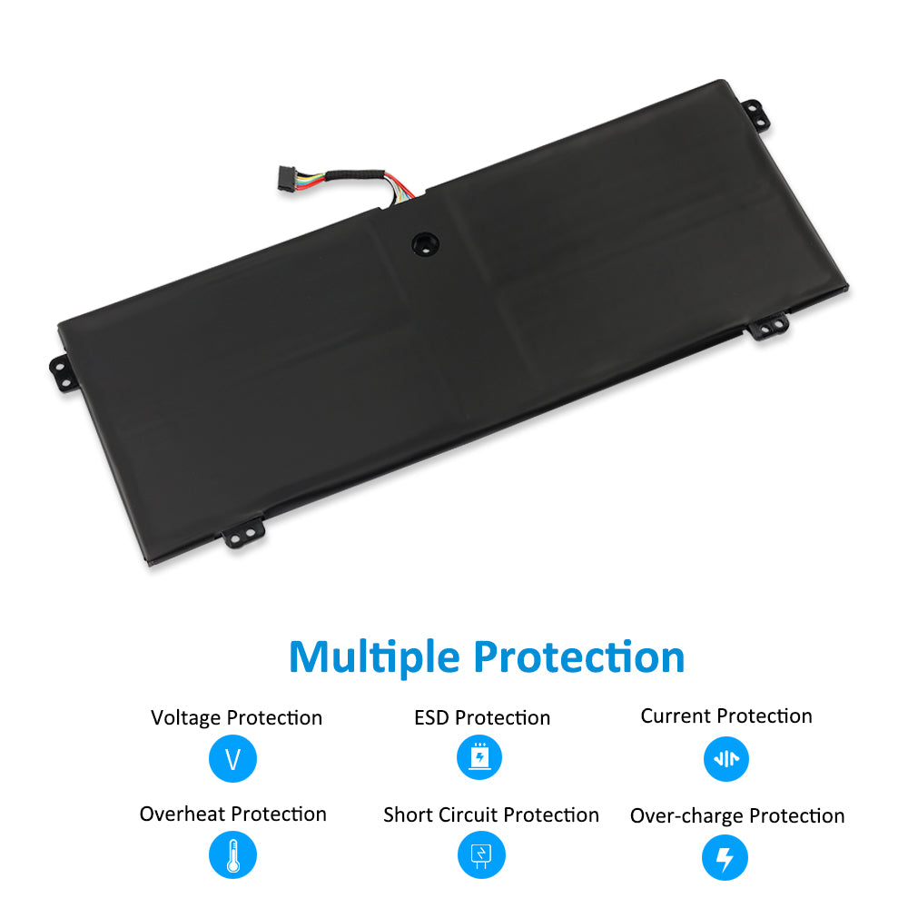 L16L4PB1 rechargeable Li-ion battery for Lenovo YOGA 720, 48Wh capacity, showing technical labels and multilingual warning blocks.