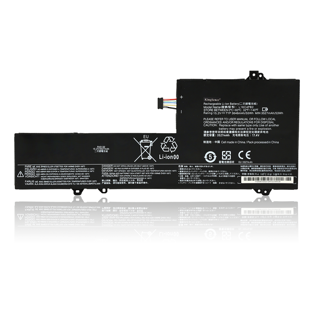 L16C4PB2 Laptop Battery for Lenovo IdeaPad, 15.2V 55Wh, showing the internal unit with black labels