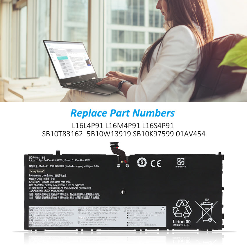 Lenovo-L16L4P91-7.72V-42WH-Laptop-Battery