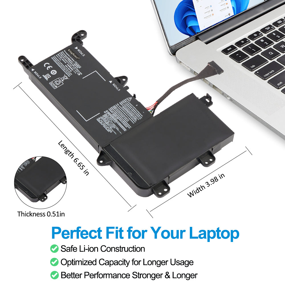 Lenovo L16M4PB0 replacement Li-ion laptop battery 15.36V 55Wh dimensions 6.65 inch perfect fit for laptop