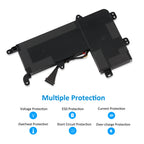 L16S4TB0 Replacement Laptop Battery for Lenovo, , rear view showing the smooth surface and structural design.