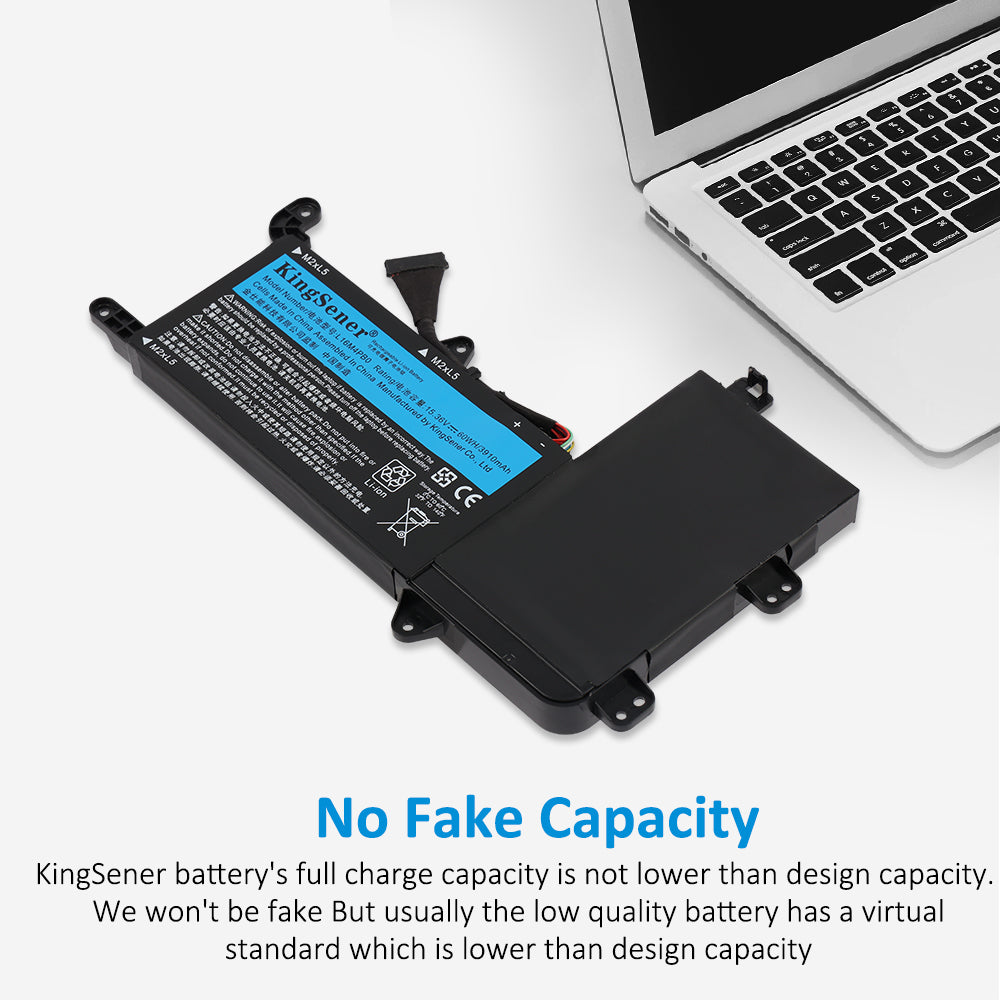 L16S4TB0 Replacement Laptop Battery for Lenovo, , side profile highlighting the slim form factor.