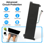 Lenovo L17C2PB3 replacement Li-ion laptop battery 7.6V 30Wh with voltage control thermal cutoff protection