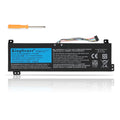 L17L2PB3 Replacement Laptop Battery for Lenovo, , front view of slim black internal battery with connector wires.