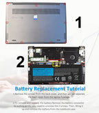 L17M4PE1 Replacement Laptop Battery for Lenovo, , angled view of the internal rechargeable battery unit.