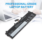 L17C6P51 Replacement Laptop Battery for Lenovo, , perspective view of the battery casing and mounting tabs.