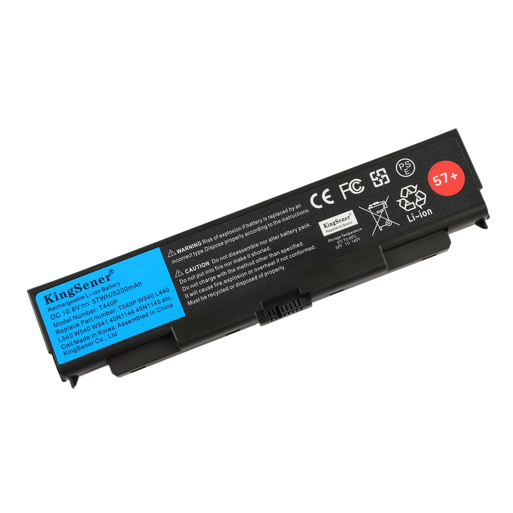 Replacement Battery for Lenovo ThinkPad T440P - Front View on White