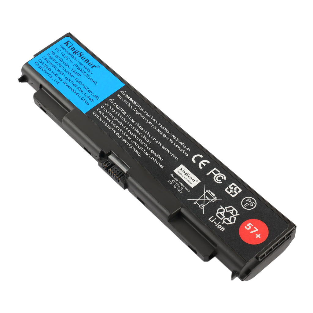 Replacement Battery for Lenovo ThinkPad T440P - Front View on White