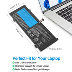 L18C4PF0 Laptop Battery for Lenovo, 15.36V 45Wh, showing flat black casing with screw-hole tabs and connector