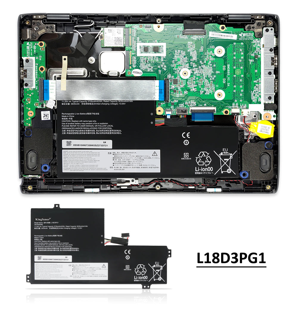 L18D3PG1 L17M3PB0 Laptop Battery For Lenovo 100E  500E romebook 1st | KingSener