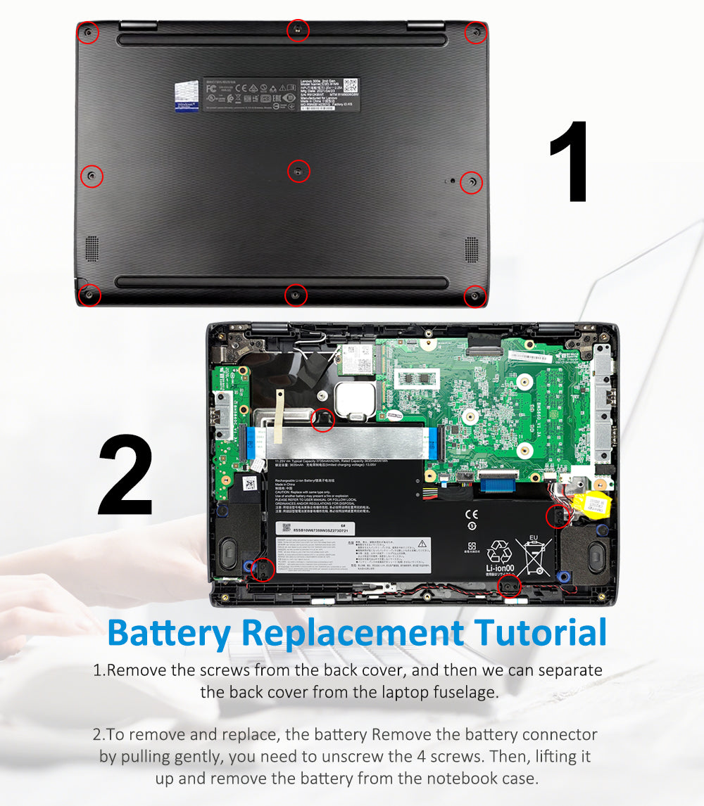 L18D3PG1 L17M3PB0 Laptop Battery For Lenovo 100E 300E 2nd Gen  S340-14  S340-14  Flex 3 CB-11IGL05 Series