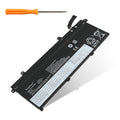 L18C3P72 Replacement Laptop Battery for Lenovo ThinkPad, 11.52V 51Wh 4345mAh, Black battery with orange screwdriver.