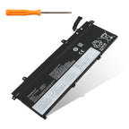 L18C3P72 Replacement Laptop Battery for Lenovo ThinkPad, 11.52V 51Wh 4345mAh, Black battery with orange screwdriver.