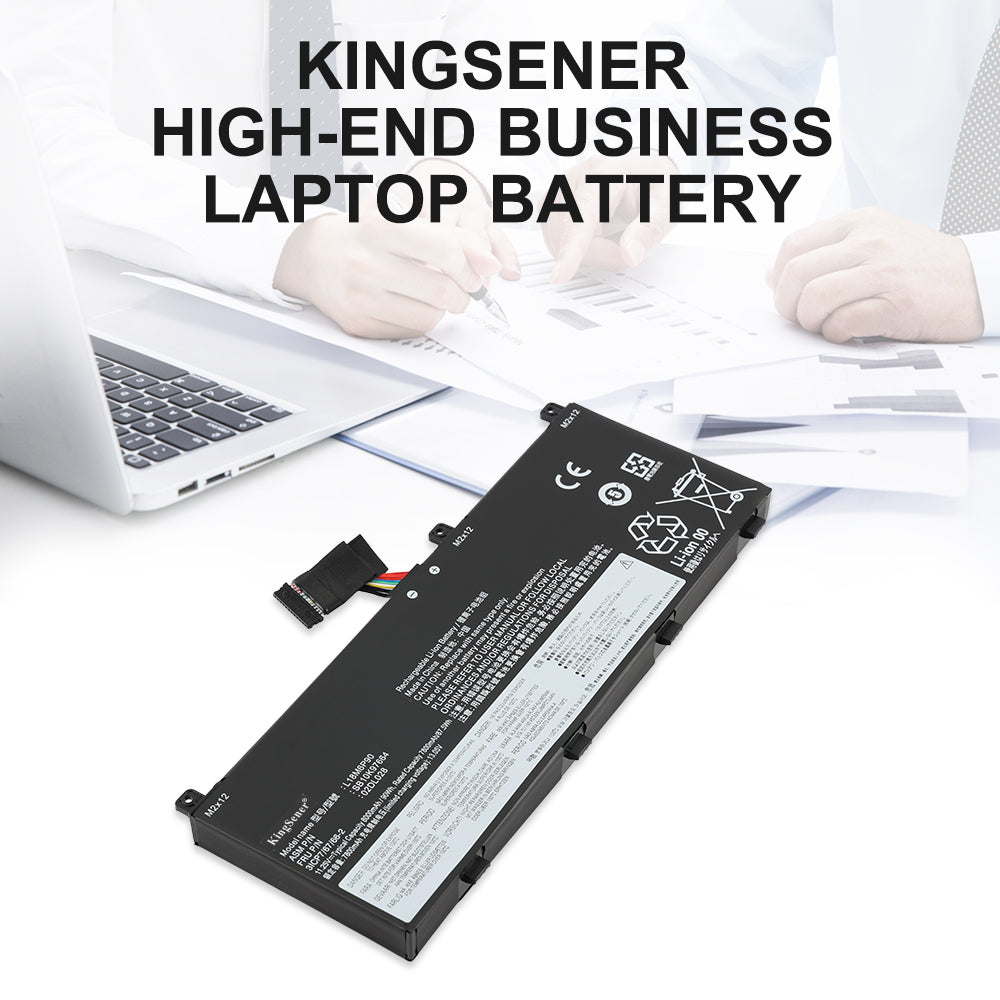 L18M6P90 Laptop Battery for Lenovo ThinkPad, 90Wh 8000mAh, showing large unit and multiple mounting tabs