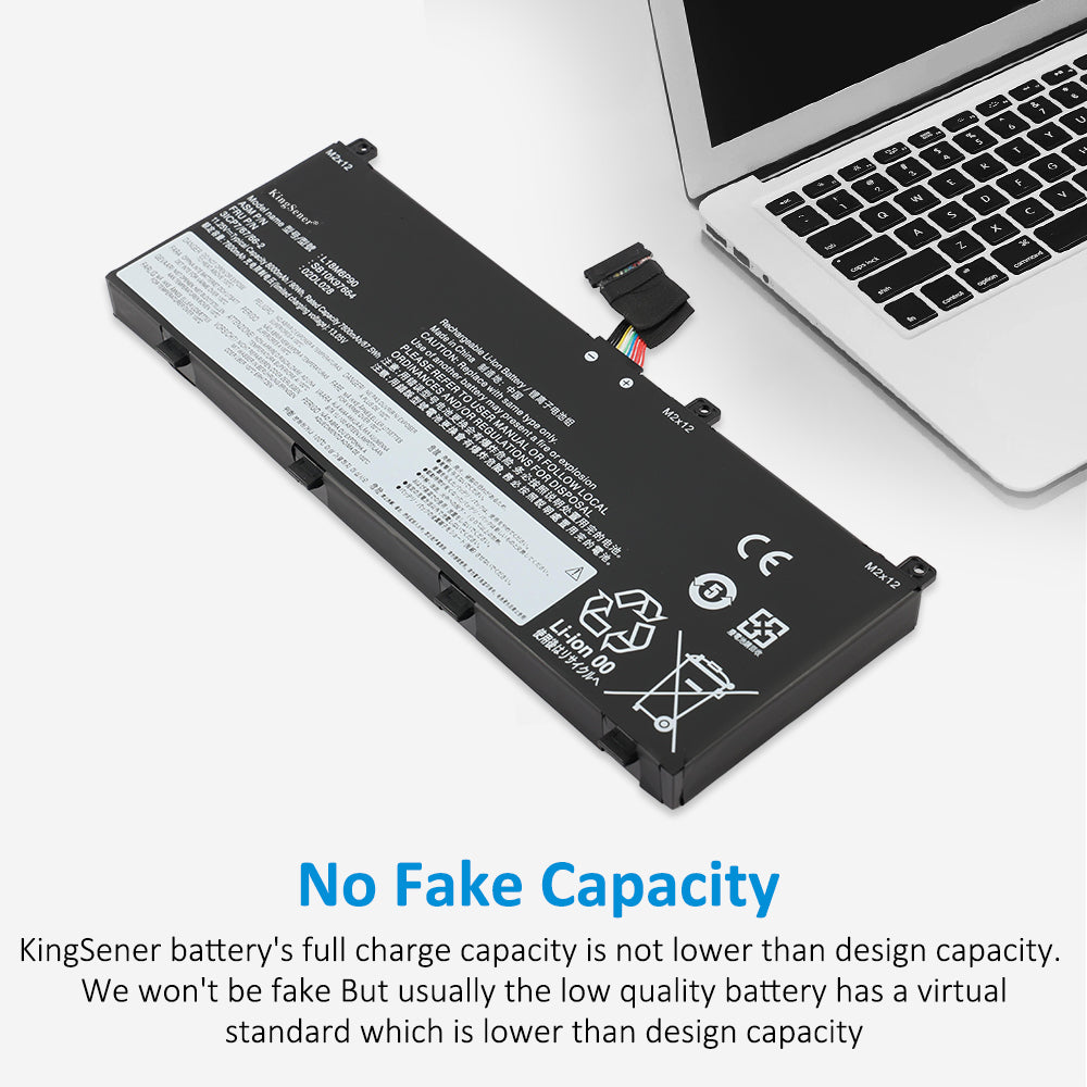 L18M6P90 Laptop Battery for Lenovo ThinkPad, 90Wh 8000mAh, showing large unit and multiple mounting tabs
