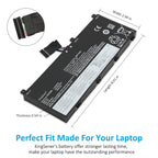 L18M6P90 Laptop Battery for Lenovo ThinkPad, 90Wh 8000mAh, showing large unit and multiple mounting tabs