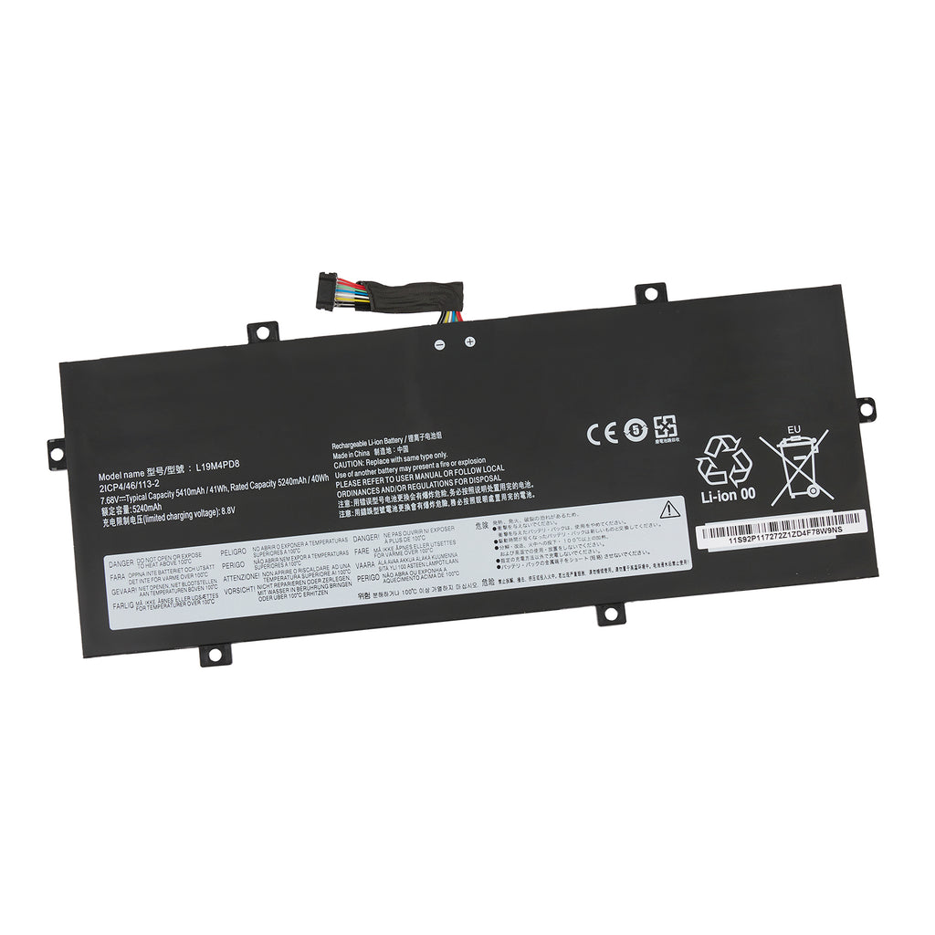 L19M4PD8 Laptop Battery For Lenovo Yoga Duet 7-13IML05 - Front View on White