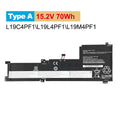 L19C4PF1 Laptop Battery for Lenovo, 15.2V 70Wh, front view of the Type A battery variant