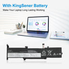 L19D3PF5 Laptop Battery for Lenovo IdeaPad, 11.34V 45Wh, showing the long black unit and white labels